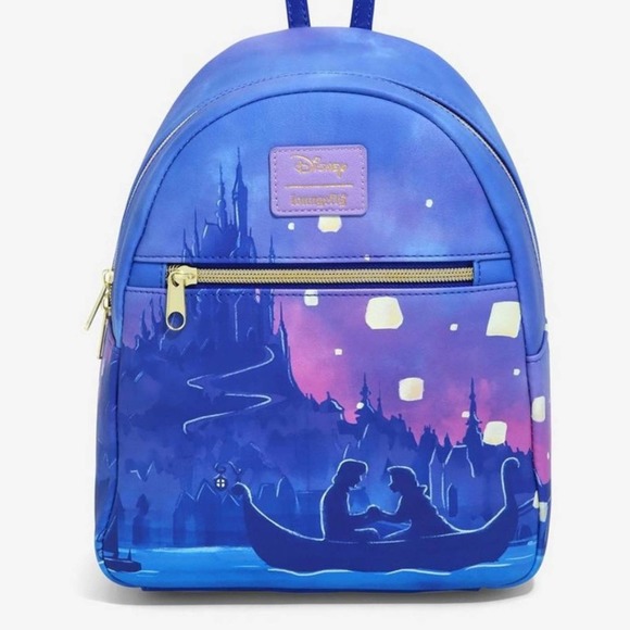 Loungefly Bags Loungefly Disney Tangled Lantern Night Sky Mini Backpack Blue Purple Poshmark